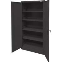 Armoire d'entreposage, Acier, 4 Tablettes, 78" h x 36" la x 24" P, Noir Brunswick Fyr & Safety