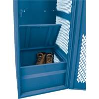 Gear Locker with Door, Steel, 24" W x 18" D x 72" H, Dark Blue Brunswick Fyr & Safety
