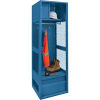 Gear Locker, Steel, 24" W x 18" D x 72" H, Dark Blue Brunswick Fyr & Safety