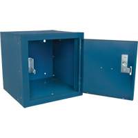 Casier cubique empilable, 12" x 12" x 12", Acier, Bleu, D&eacute;mont&eacute; Brunswick Fyr & Safety