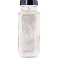 Bottle, Square, 8 fl. Oz., Glass Brunswick Fyr & Safety