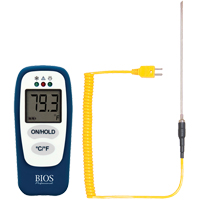 Thermom&egrave;tre alimentaire avec v&eacute;rification HACCP, Contact, Num&eacute;rique, -83,2 - 1999°F (-64 &agrave; 1400°C) Brunswick Fyr & Safety