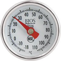 1" Dial Thermometer Celsius Only with Calibration Sleeve, Contact, Analogue, 0.4-230°F (-18-110°C) IC665 | Brunswick Fyr & Safety