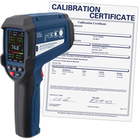 Professional Infrared Thermometer with Integrated Type K Thermocouple & Calibration Certificate, -58 - 3362°F (-50 - 1850°C), 55:1, Adjustable Emmissivity ID030 | Brunswick Fyr & Safety