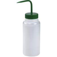 Wide-Mouth Polyethylene Wash Bottle with Green Polypropylene Cap Brunswick Fyr & Safety