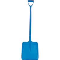 One Piece Food Processing Shovel, 13" x 12" Blade, 54" Length, Plastic, Blue JB860 | Brunswick Fyr & Safety