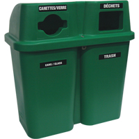 Recycling Containers Bullseye™, Curbside, Plastic, 2 x 114L/60 US gal. JC999 | Brunswick Fyr & Safety