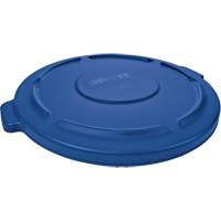 Brute&reg; Round Trash Can Top, Flat Lid, Plastic, Fits Container Size: 22-1/4" Dia. Brunswick Fyr & Safety