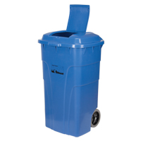 Roll Out Recycling Bin, Curbside, Polyethylene, 65 US gal. JH478 | Brunswick Fyr & Safety