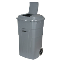 Roll Out Garbage Bin, Polyethylene, 65 US gal. JH479 | Brunswick Fyr & Safety