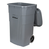 Roll Out Garbage Bin, Polyethylene, 65 US gal. JH479 | Brunswick Fyr & Safety