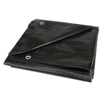 Tarp, Light Industrial Duty, Black, 6' x 8' x 8 mils Brunswick Fyr & Safety