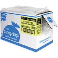 Sacs &agrave; d&eacute;chets alimentaires, T-Fort, 35" la x 50" lo, 0,92 mils, Transparent Brunswick Fyr & Safety