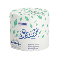 Papier hygi&eacute;nique Scott, 1 Pli, 550 Feuilles/Rouleu, Longueur 403', Blanc Brunswick Fyr & Safety
