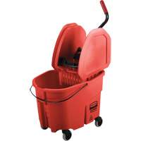 WaveBrake&reg; Mop Bucket & Wringer Combo Pack, Down Press, 8.75 US Gal.(35 Quart), Red Brunswick Fyr & Safety