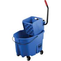 WaveBrake&reg; Mop Bucket & Wringer Combo Pack, Side Press, 8.75 US Gal.(35 Quart), Blue Brunswick Fyr & Safety
