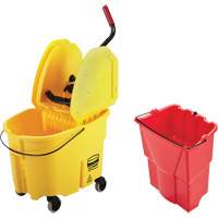 WaveBrake&reg; Mop Bucket & Wringer Combo Pack, Down Press, 8.75 US Gal.(35 Quart), Yellow Brunswick Fyr & Safety