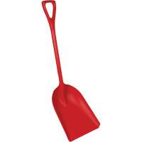 Pelle en un seul morceau pour la transformation des aliments, Lame 14" x 17", Longueur de 42-1/2", Plastique, Rouge Brunswick Fyr & Safety