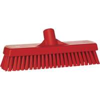 Brosse &agrave; r&eacute;curer pour planchers et murs, Crins Ferme, 12", Polyester, Rouge Brunswick Fyr & Safety