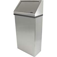 Wall Mounted Waste Receptacle, Stainless Steel, 13.2 US gal. JL205 | Brunswick Fyr & Safety