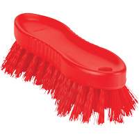 ColorCore Hand Brush, Stiff Bristles, 6" Long, Red Brunswick Fyr & Safety