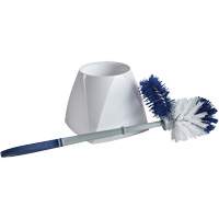 Toilet Brush with Lip & Holder, 15" L, Synthetic Bristles, White JM957 | Brunswick Fyr & Safety