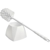 Brosse &agrave; cuvettes avec coupelle, 15-1/2" l, Soies Polypropyl&egrave;ne, Blanc Brunswick Fyr & Safety