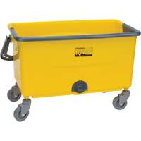 Microfibre Mop Bucket & Wringer, Strainer, 11 US Gal. (44 Quart), Yellow Brunswick Fyr & Safety