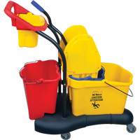 Multifunctional Mop Trolley, Down Press, 9.5 US Gal.(38 Quart), Yellow Brunswick Fyr & Safety