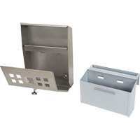 Smoking Receptacle, Wall-Mount, Stainless Steel, 1.6 Litres Capacity, 13-4/5" Height JN619 | Brunswick Fyr & Safety