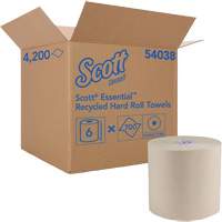 Essential 100% Recycled Brown Hard Roll Towels, 1 Ply, Standard, 700' L Brunswick Fyr & Safety