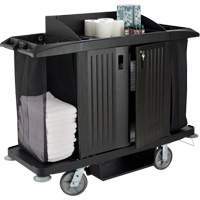 Executive Full-Size Housekeeping Cart with Doors Brunswick Fyr & Safety