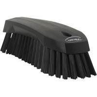 Large Angled Hand Brush, Stiff Bristles, 8" Long, Black Brunswick Fyr & Safety