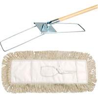 Break-Ezy Dust Mop System, Tie-On Style, Cotton, 48" L x 3-1/2" W Brunswick Fyr & Safety