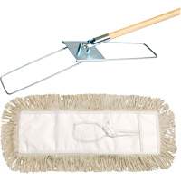 Break-Ezy Dust Mop System, Tie-On Style, Cotton, 36" L x 5" W Brunswick Fyr & Safety