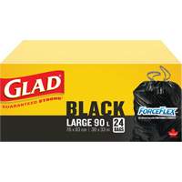 90L Garbage Bags, Regular, 30" W x 33" L, Black Brunswick Fyr & Safety