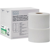 TrapEze&reg; Double Roll Disposable Dusting Sheets, Polyester, White Brunswick Fyr & Safety