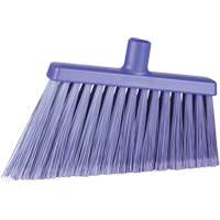 Angle Head Broom, Stiff/Split Bristles, 11-2/5", Polyester/Polypropylene/PVC/Synthetic, Purple JP825 | Brunswick Fyr & Safety