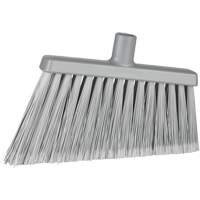 Angle Head Broom, Stiff/Split Bristles, 11-2/5", Polyester/Polypropylene/PVC/Synthetic, Grey JP827 | Brunswick Fyr & Safety