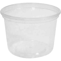 MicroGourmet 16 oz. Clear Deli Container without Lid, Plastic, Round Brunswick Fyr & Safety