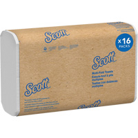 Scott<sup>®</sup> 100% Recycled Fiber Multifold Paper Towels, 1 Ply, 9-2/5" L x 9-1/5" W, 250 /Pack JQ121 | Brunswick Fyr & Safety