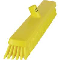 Heavy-Duty Push Broom, Fine/Stiff Bristles, 24", Yellow Brunswick Fyr & Safety