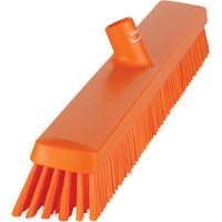 Heavy-Duty Push Broom, Fine/Stiff Bristles, 24", Orange Brunswick Fyr & Safety