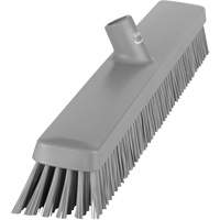 Heavy-Duty Push Broom, Fine/Stiff Bristles, 24", Grey Brunswick Fyr & Safety
