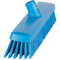 Push Broom Head, Fine/Stiff Bristles, 16-1/2", Polyester/Polypropylene, Blue Brunswick Fyr & Safety