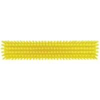 Push Broom Head, Fine/Stiff Bristles, 16-1/2", Polyester/Polypropylene, Yellow Brunswick Fyr & Safety