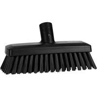 Compact Wall/Deck Broom, Stiff Bristles, 8-9/10", Polyester/Polypropylene, Black Brunswick Fyr & Safety