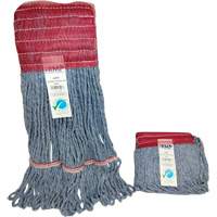 Wide-Band Mop Head, Antimicrobial/Floor Finishing/Specialty, Cotton/Rayon/Synthetic, Loop Style Brunswick Fyr & Safety