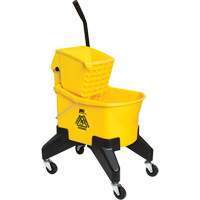 Seau & essoreuse pour vadrouille Grizzly, Pression vers le bas, 8 gal. US (32 pintes), Jaune Brunswick Fyr & Safety