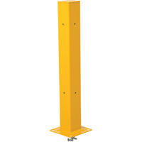 Tubular Post for Guard Rail, 5" W x 42" H, Yellow KA099 | Brunswick Fyr & Safety